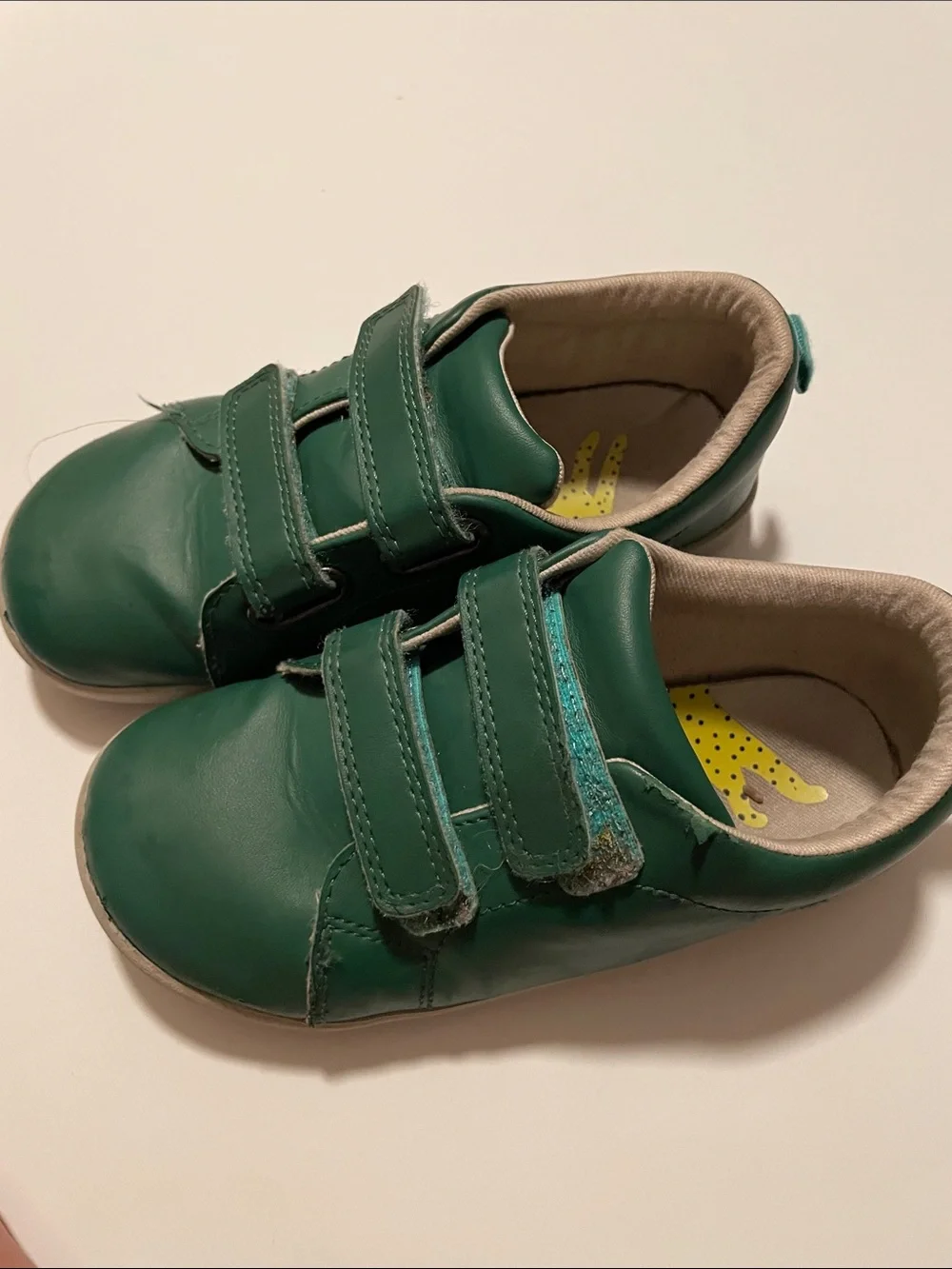 Ten Little Everyday Original Green Sneakers Size 13 Velcro Strap Used